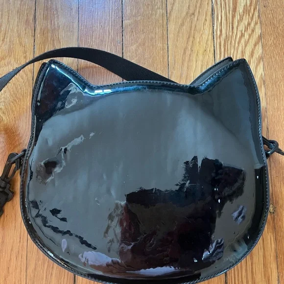 Killstar Black Cat Face Crossbody Bag - Picture 4 of 5